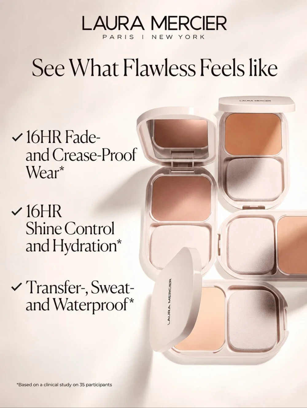 Laura Mercier Chantilly Flawless Feather Matte Powder Foundation Very Fair 0N